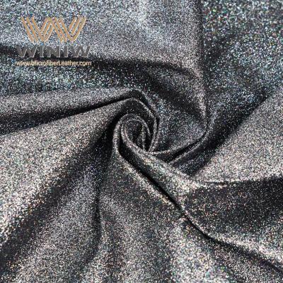China Glitter Series Micro Fiber Bags Upper Leather Fabric Material en venta
