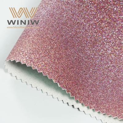 중국 Microfiber Glitter Series Imitation Leather Upper Material For Bags 판매용