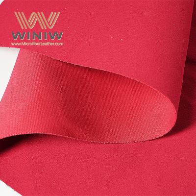 China Red Microfiber Suede Synthetic Suede Leather Vegan Fabric For Gloves for sale