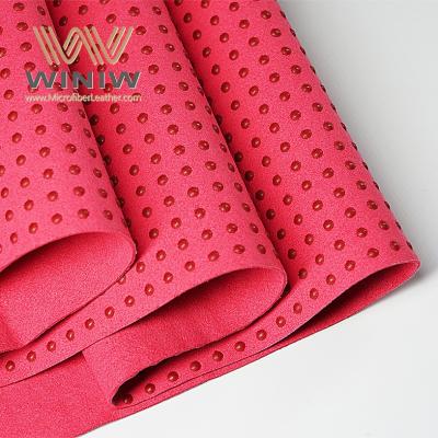 China Red Doted Ultra Suede Micro Fiber Suede PU Imtation Suede Leather For Making Gloves for sale