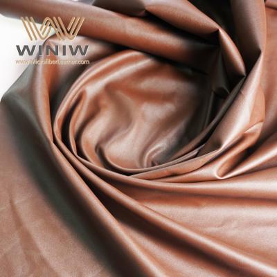 China DMF Free Micro Fiber PU Material Artificial Imitation Leather For Garments for sale