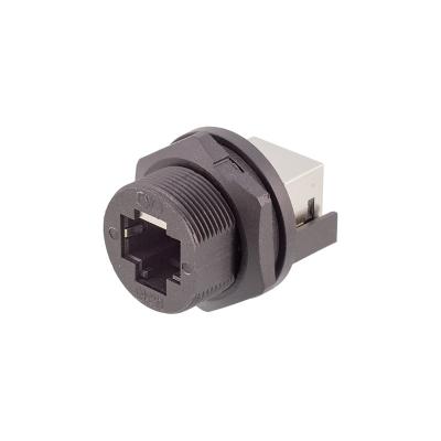 China RJ45 IP67 Waterproof Electrical Cable Connector 180 And 90 Degree Black Board Use zu verkaufen