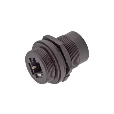 China Net Female Base Waterproof Electrical Cable Connector RJ45 IP67 CAT5e CAT6 for sale