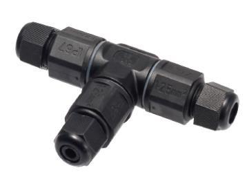 中国 Contact Resistance 20mΩ Black Waterproof Cable Connector Effective Protection 販売のため