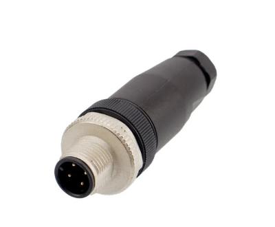 China Plug de plástico 3-12polar conector de sensor automático circular M12 masculino feminino montagem reta à venda