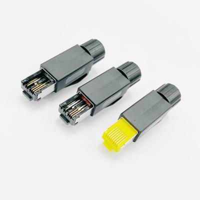 China Metal Connector Servo Motor Gold/Silver 4pin 8pin  profinet RJ45 CAT5 E for sale