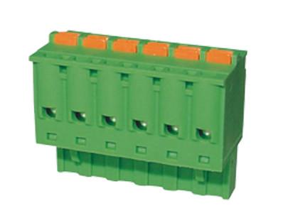 China RD235-5.08 Electrical PCB Spring Terminal Block 6 Pins For Wire Connecting for sale