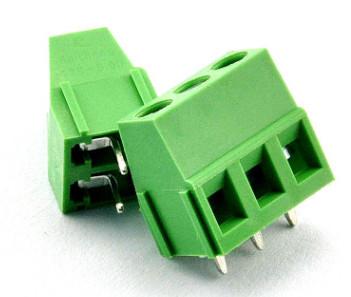 China Green 5.08 2P 3P PCB Spring Terminal Block RD144 16.2x13.10mm for sale
