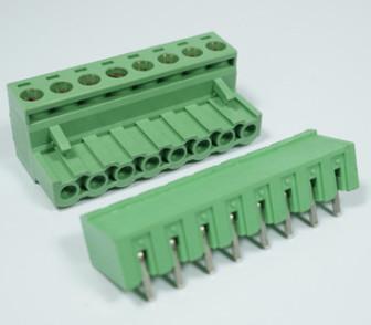 China Terminal blocks male pluggable terminal block connector 5.0 2P-24P for sale