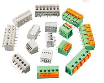 China PCB Screw terminal block RD250-3.5 7.0 1P-XXP 400V 5A spring terminal connector for sale