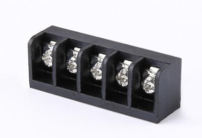 China Electrical Black Barrier Terminal Blocks With Removable Clear Plastic Insulating Cover for sale