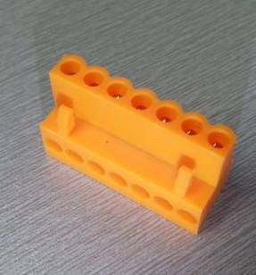 China RD HT3.96K 3.96 pitch 2P-12P orange color 300V 10A plug in terminal block female type for sale