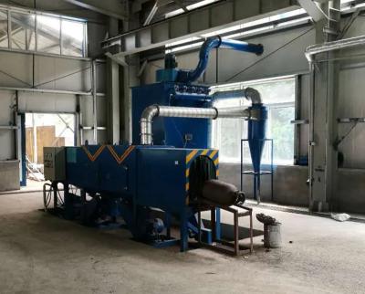 Chine Dispositif fulminant intérieur en acier de sable de mur de réservoir d'oxygène de machine de grenaillage de cylindre de LPG de 8 turbines à vendre