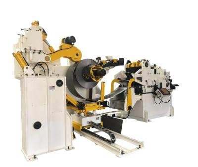 China Decoiler Uncoiler Sheet Metal Leveler Straightener NC Coil Feeder 3 In 1 Machine For Pressing for sale