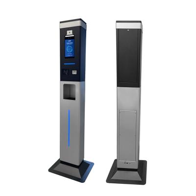 China QR Code RS485 Facial Recognition Temperature Check Column Type for sale