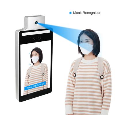 China MTK Android Face Recognition Temperature Measurement Attendance Machine for sale