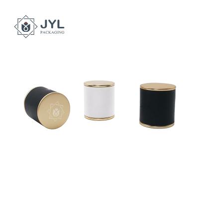 China OEM Luxury Zamac Parfum Cap With Leather and text For Europe Parfum Brands for sale