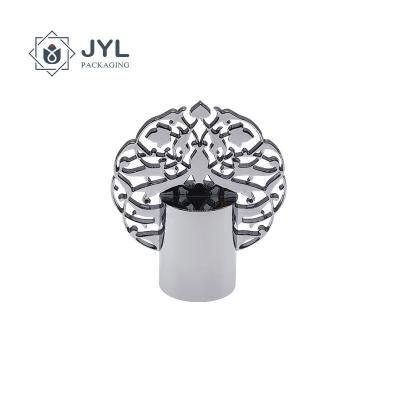 China Luxury Zamac Perfume Cap Customized Design Flower Shape For FEA15 Bottle for sale