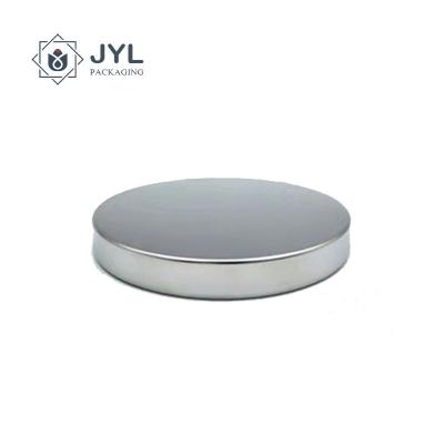 China Anticorrosive SA8000 Silver Metal Flat Lid , Rustproof Silver Lids For Candle Jars for sale