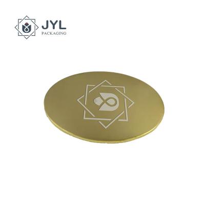 China Recyclable Engraved Candle Lids , Lightweight Rustproof Candle Gold Lid for sale
