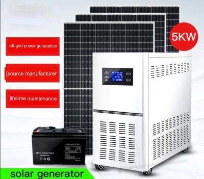 China control fotovoltaico del inversor del generador del sistema de la generación de energía solar del hogar 5000W integrado en venta