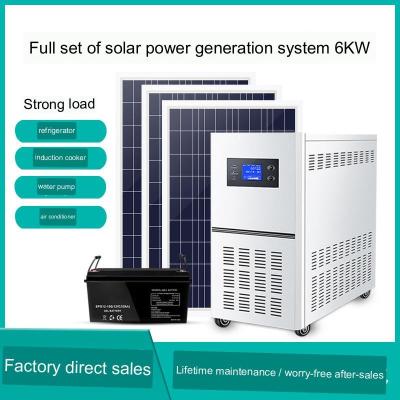 China Casa 220v6kw do sistema das energias solares da bateria fotovoltaico do painel do controle do inversor da Fora-grade à venda