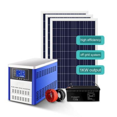 China Fully Automatic Solar Power Generation System 220v 1KW Home Off-Grid Inverter Control for sale