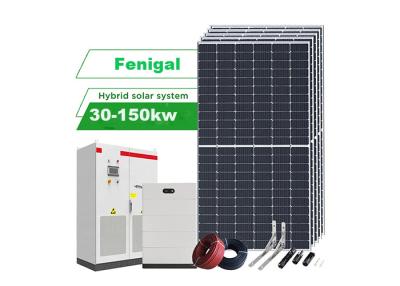 China High Efficiency Hybrid Solar Power System 30KW -150KW With Lifepo4 Or Lithium Battery for sale