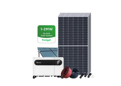 China Sistema fotovoltaico solar de red para uso industrial 1MW 2MW 240Vac en venta