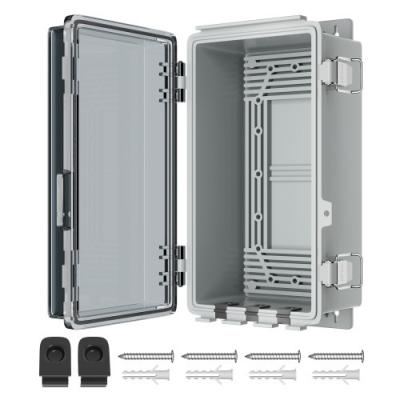 China M20 Plastic Waterproof Outdoor Junction Box Enclosure With Hinged Transparent Cover for sale
