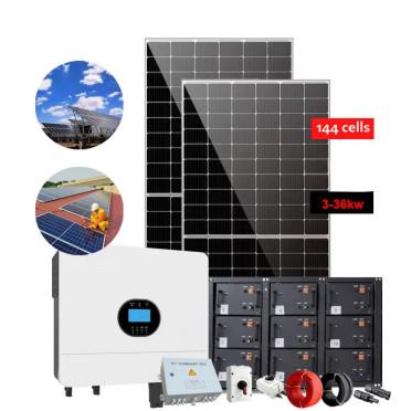 China Sistema de Energia Solar Completo Sistema de Energia Solar Híbrido Casa 5000w Sistema de Energia Solar 5KW Off Grid Sistema de Energia Solar à venda