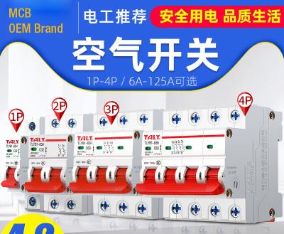 China OEM Miniature Circuit Breaker 6~63A, 80~125A, 1P,2P,3P,4P for Circuit Protection AC220~240V Application for sale