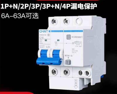 China 6~63A Earth Leakage Circuit Breaker , Electric Circuit Breaker 1 2 3 4 P AC230/400V for sale
