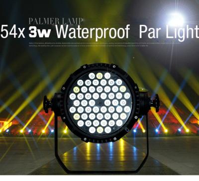 China Evento impermeável do diodo emissor de luz da paridade que ilumina o projetor do teatro do DJ da fase de 162Watt 54X3W RGB DMX 512 à venda