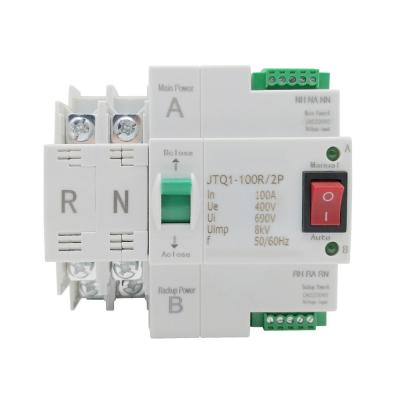 China 50ms 230V ATS Automatic Transfer Switch Dual Power 2P 3P 4P 100A IEC60947-6-1 for sale