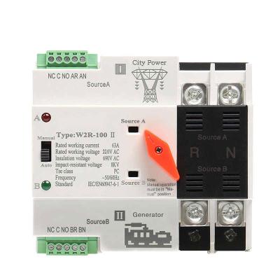 China 230V Solar Grid 2P Automatic Transfer Switch 16A 20A 25A 32A 40A 50A 63A 80A for sale