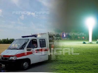 China 4m 15ft Portable Inflatable Light Tower Working On Generator for sale