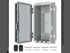 Waterproof Plastic Enclosure Outdoor Junction Box with Hinged Transparent Cover
