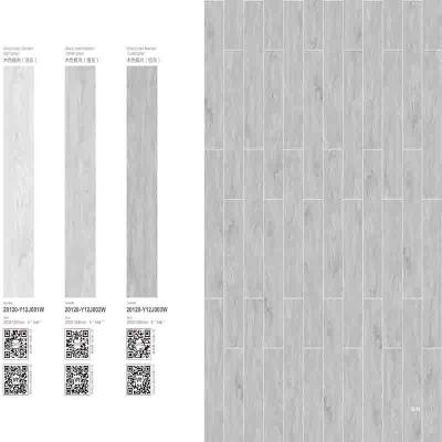 China Grey Wood Effect Ceramic Tiles Outdoor Porcelain Wood Tile 200 x1200x8mm for sale