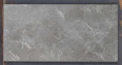 China Grey Glazed Polished Porcelain Tile 600*1200 / Marble Look Floor Tile for sale