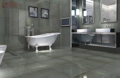 China Grey Stone Look Porcelain Tile / Stone Effect Porcelain Floor Tiles Anti Bacterial for sale