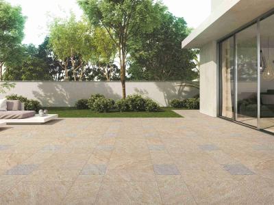China Fireplace Outdoor Porcelain Tile / Beige Cream Porcelain Tile Roughness for sale