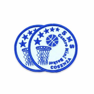 China Custom Logo Patches Embroidery Basketball Team Iron On Patch For Jerseys Hats for sale