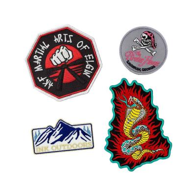 China Custom 100% Embroidered Patches Outdoor Caps Hook And Loop Patch For Jackets for sale