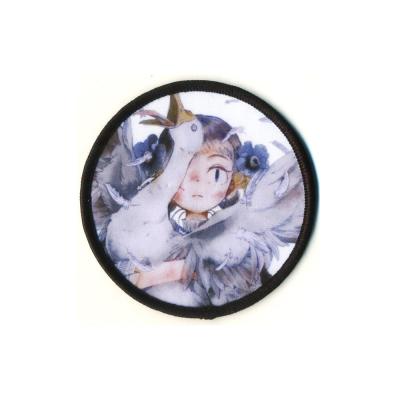 China Anime Character 3D Puff Patches Printing Merrowed Embroidery Polyester Material for sale