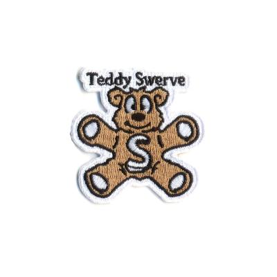 China Teddy Bear Iron On Embroidered Patches Polyester Material For DIY Bags for sale