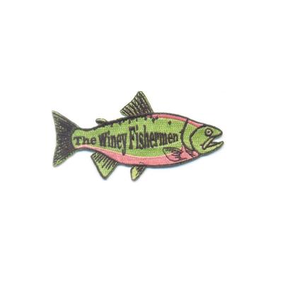 China Fishing Embroidery Logo Patches , Ironing Back Clothes Badges And Patches for sale
