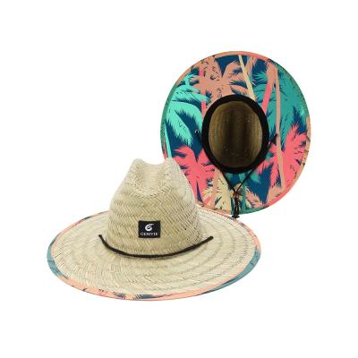 China Remiendo redondo Straw Sombrero Para Tropical Fishing Eco de la playa amistoso en venta