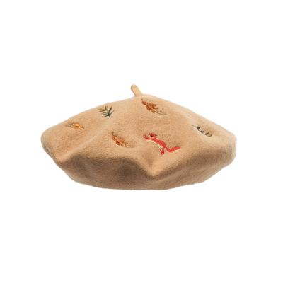 China Sombrero Eco del casquillo de la boina del color sólido que imprime el material de las lanas del poliéster en venta