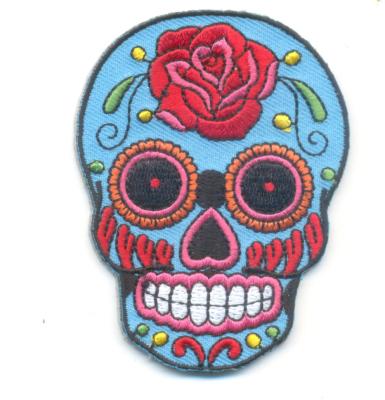 China Iron On/Sew On Embroidered Skull Patches For Jacket Hat Europe Standard for sale